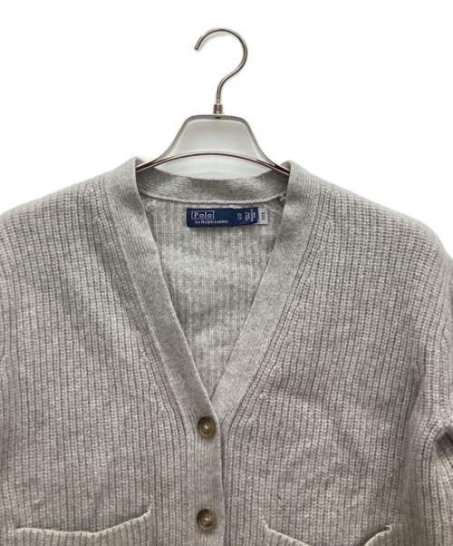 POLO RALPH LAUREN（ポロ・ラルフローレン）POLO RALPH LAUREN (ポロ・ラルフローレン) カシミヤ混クロップドカーディガン グレー サイズ:XSの古着・服飾アイテム
