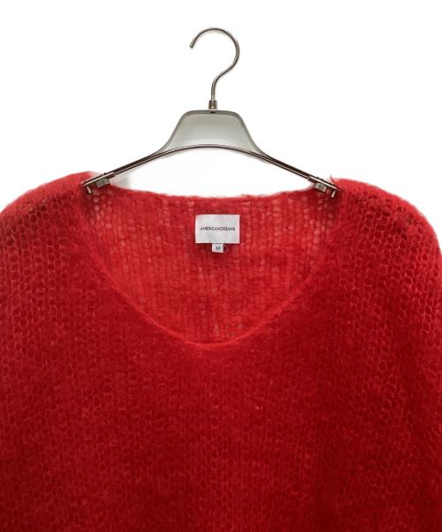 AMERICAN DREAMS（アメリカンドリームス）AMERICAN DREAMS (アメリカンドリームス) モヘア混ニット レッド サイズ:Mの古着・服飾アイテム