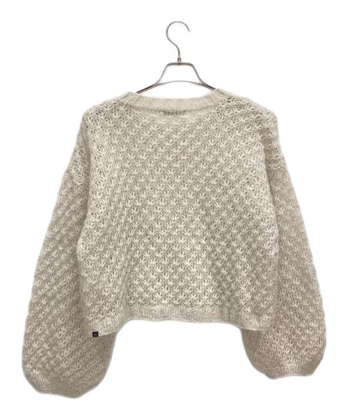 YANUK（ヤヌーク）YANUK (ヤヌーク) モヘア混ニット アイボリー サイズ:Fの古着・服飾アイテム