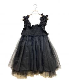 perna（ペルナ）の古着「チュールギャザーキャミソール」｜ブラック