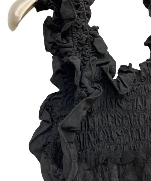 perna（ペルナ）perna (ペルナ) チュールギャザーキャミソール ブラック サイズ:Fの古着・服飾アイテム