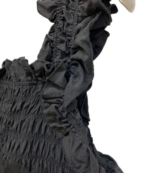 perna（ペルナ）perna (ペルナ) チュールギャザーキャミソール ブラック サイズ:Fの古着・服飾アイテム