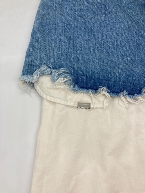 kotohayokozawa（コトハヨコザワ）kotohayokozawa (コトハヨコザワ) Layered Denim Pants インディゴ×ホワイト サイズ:Sの古着・服飾アイテム