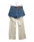 kotohayokozawa (コトハヨコザワ) Layered Denim Pants インディゴ×ホワイト サイズ:S：6000円