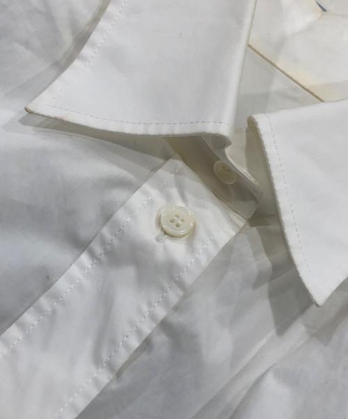 MM6 Maison Margiela（エムエムシックスメゾンマルジェラ）MM6 Maison Margiela (エムエムシックスメゾンマルジェラ) レイヤードストライプシャツワンピース ブルー サイズ:40の古着・服飾アイテム