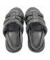 中古・古着 PRADA (プラダ) ナッパレザー プラットフォームサンダル ブラック サイズ:351/2：23000円