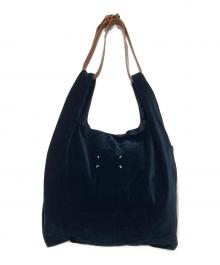 Maison Margiela（メゾンマルジェラ）の古着「ベルベット ショルダーバッグ」｜ネイビー