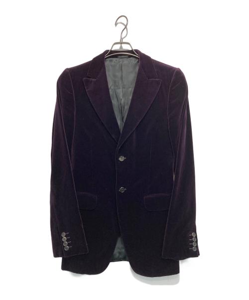 ALEXANDER McQUEEN（アレキサンダーマックイーン）ALEXANDER McQUEEN (アレキサンダーマックイーン) ベロアジャケット パープル サイズ:44の古着・服飾アイテム