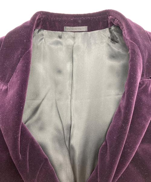 ALEXANDER McQUEEN（アレキサンダーマックイーン）ALEXANDER McQUEEN (アレキサンダーマックイーン) ベロアジャケット パープル サイズ:44の古着・服飾アイテム