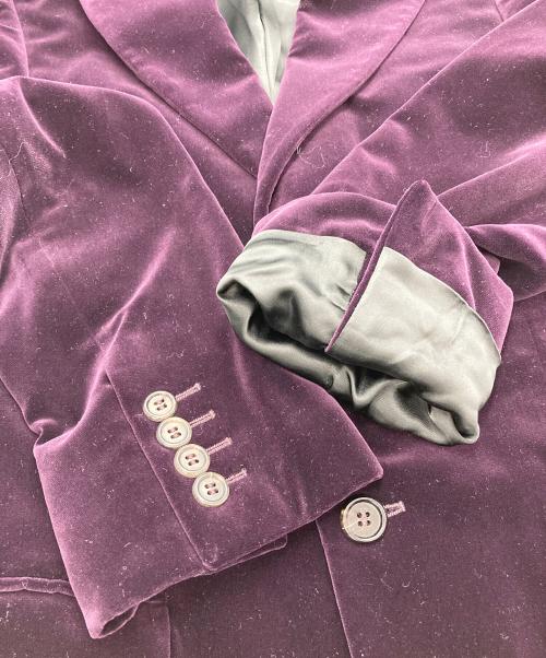 ALEXANDER McQUEEN（アレキサンダーマックイーン）ALEXANDER McQUEEN (アレキサンダーマックイーン) ベロアジャケット パープル サイズ:44の古着・服飾アイテム