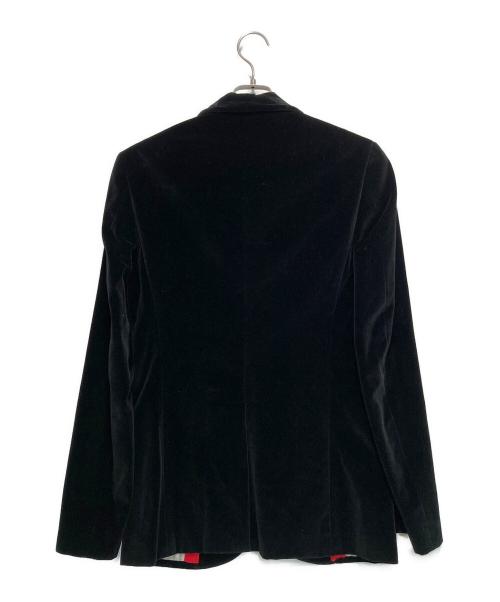 ALEXANDER McQUEEN（アレキサンダーマックイーン）ALEXANDER McQUEEN (アレキサンダーマックイーン) ベロアジャケット ブラック サイズ:44の古着・服飾アイテム
