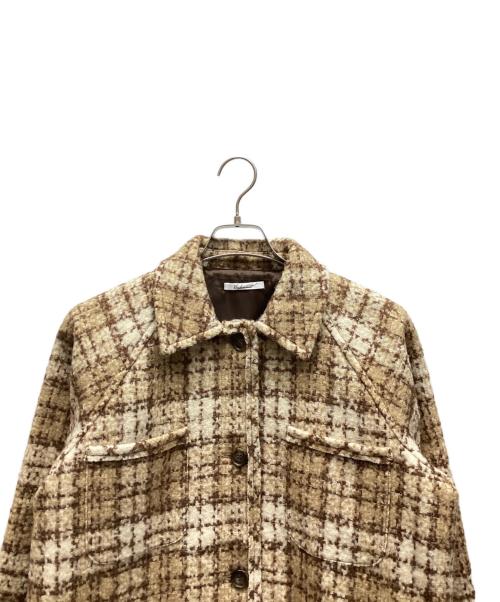 Enchainement（アンシェヌマン）Enchainement (アンシェヌマン) ウールツイードジャケット ベージュ サイズ:Fの古着・服飾アイテム