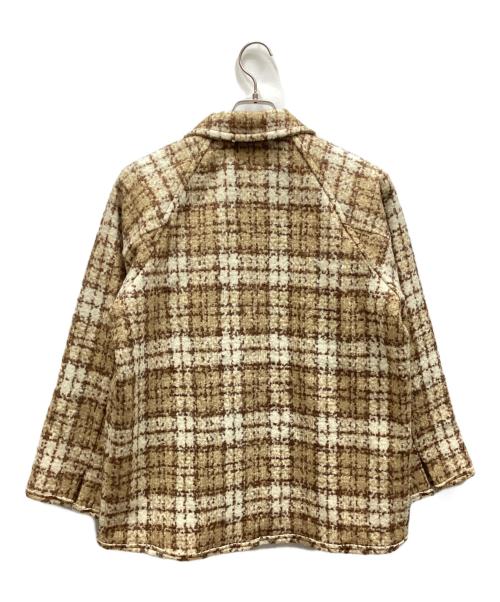 Enchainement（アンシェヌマン）Enchainement (アンシェヌマン) ウールツイードジャケット ベージュ サイズ:Fの古着・服飾アイテム