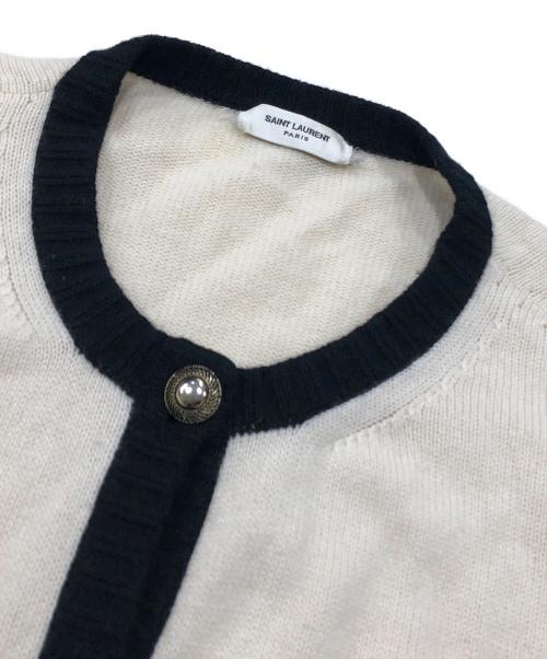 Saint Laurent Paris（サンローランパリ）Saint Laurent Paris (サンローランパリ) カシミヤカーディガン オフホワイト サイズ:Sの古着・服飾アイテム