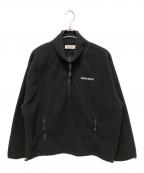 MIU MIUミュウミュウ）の古着「Logo Half Zip Fleece Sweat/ロゴハーフジップフリースジャケット」｜ブラック