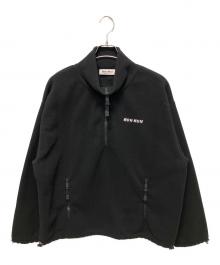 MIU MIU（ミュウミュウ）の古着「Logo Half Zip Fleece Sweat/ロゴハーフジップフリースジャケット」｜ブラック