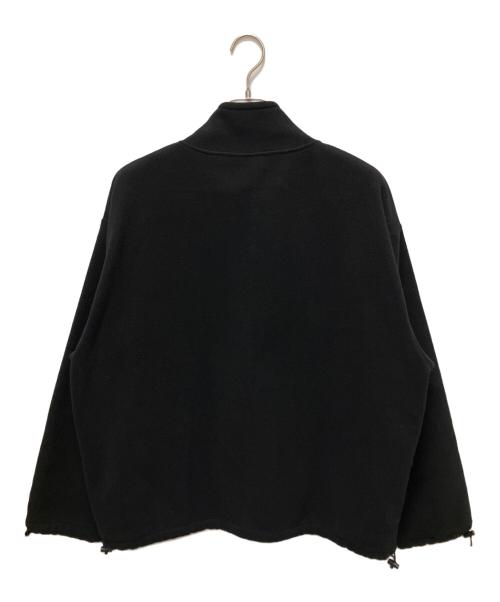 MIU MIU（ミュウミュウ）MIU MIU (ミュウミュウ) Logo Half Zip Fleece Sweat/ロゴハーフジップフリースジャケット ブラック サイズ:Sの古着・服飾アイテム