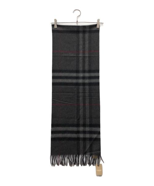 BURBERRY（バーバリー）BURBERRY (バーバリー) GIANT CHECK CASHMERE SCARF チャコールグレー サイズ:下記参照 未使用品の古着・服飾アイテム