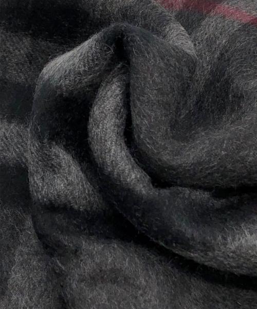 BURBERRY（バーバリー）BURBERRY (バーバリー) GIANT CHECK CASHMERE SCARF チャコールグレー サイズ:下記参照 未使用品の古着・服飾アイテム