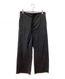 AURALEE（オーラリー）の古着「WOOL FULLING FLANNEL DRAWSTRING PANTS」｜グレー
