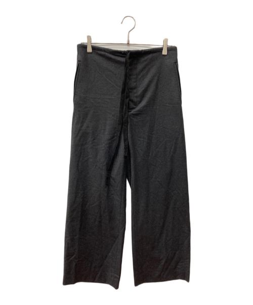 AURALEE（オーラリー）AURALEE (オーラリー) WOOL FULLING FLANNEL DRAWSTRING PANTS グレーの古着・服飾アイテム