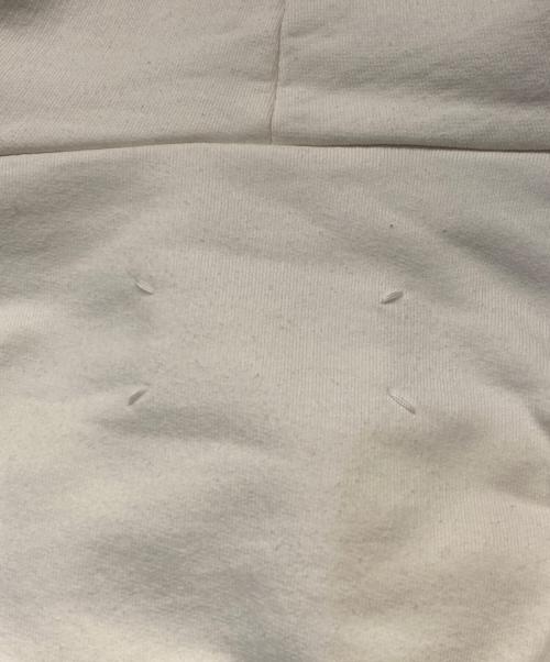 Maison Margiela（メゾンマルジェラ）Maison Margiela (メゾンマルジェラ) 反転ロゴ刺繍フーディ ホワイト サイズ:46の古着・服飾アイテム