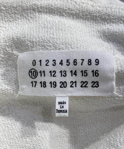 Maison Margiela（メゾンマルジェラ）Maison Margiela (メゾンマルジェラ) 反転ロゴ刺繍フーディ ホワイト サイズ:46の古着・服飾アイテム