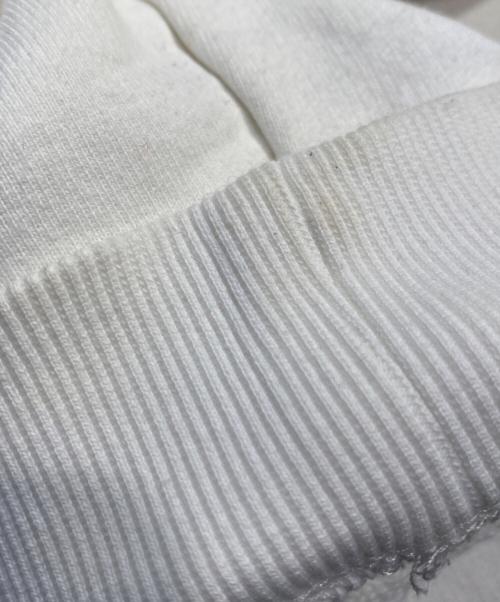 Maison Margiela（メゾンマルジェラ）Maison Margiela (メゾンマルジェラ) 反転ロゴ刺繍フーディ ホワイト サイズ:46の古着・服飾アイテム