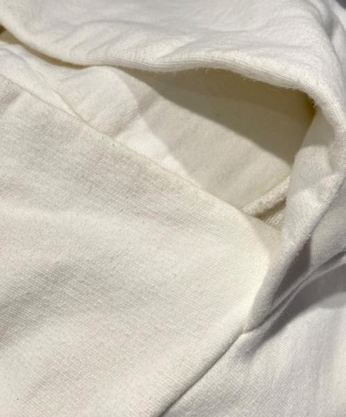 Maison Margiela（メゾンマルジェラ）Maison Margiela (メゾンマルジェラ) 反転ロゴ刺繍フーディ ホワイト サイズ:46の古着・服飾アイテム