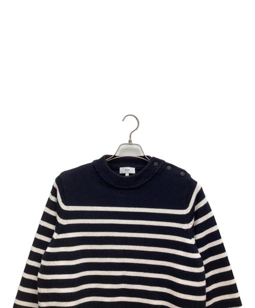 HYKE（ハイク）HYKE (ハイク) ボーダーベルスリーブニット ネイビー×ホワイト サイズ:2の古着・服飾アイテム