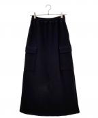 EVERYDAY I LIKE.エヴリデイ アイ ライク）の古着「Warm Sweat Cargo Skirt」｜ブラック