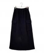 EVERYDAY I LIKE.エヴリデイ アイ ライク）の古着「Warm Sweat Cargo Skirt」｜ブラック