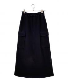 EVERYDAY I LIKE.（エヴリデイ アイ ライク）の古着「Warm Sweat Cargo Skirt」｜ブラック