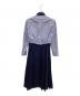 sacai (サカイ) サテンプリーツスカートレイヤードワンピース ネイビー サイズ:2：12000円