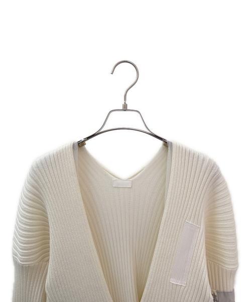 sacai（サカイ）sacai (サカイ) Knit×Nylon Twill Dress グレー×ホワイト サイズ:2の古着・服飾アイテム