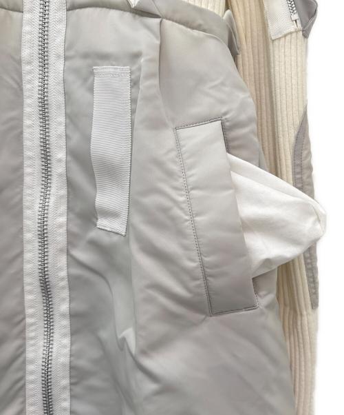 sacai（サカイ）sacai (サカイ) Knit×Nylon Twill Dress グレー×ホワイト サイズ:2の古着・服飾アイテム