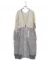 sacai（サカイ）の古着「Knit×Nylon Twill Dress」｜グレー×ホワイト