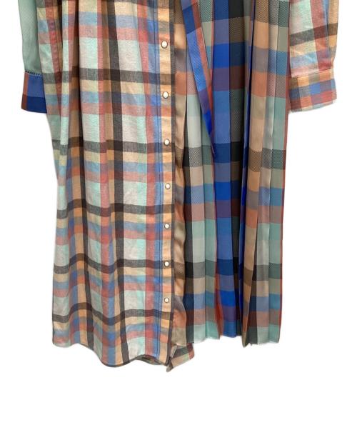 sacai（サカイ）sacai (サカイ) 異素材ドッキング ワンピース マルチカラー サイズ:2の古着・服飾アイテム