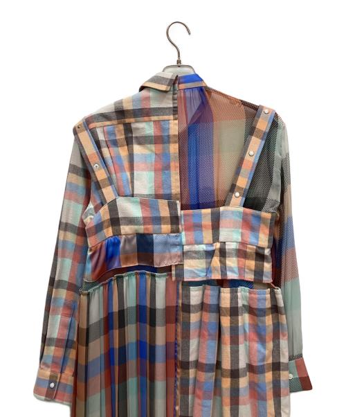 sacai（サカイ）sacai (サカイ) 異素材ドッキング ワンピース マルチカラー サイズ:2の古着・服飾アイテム