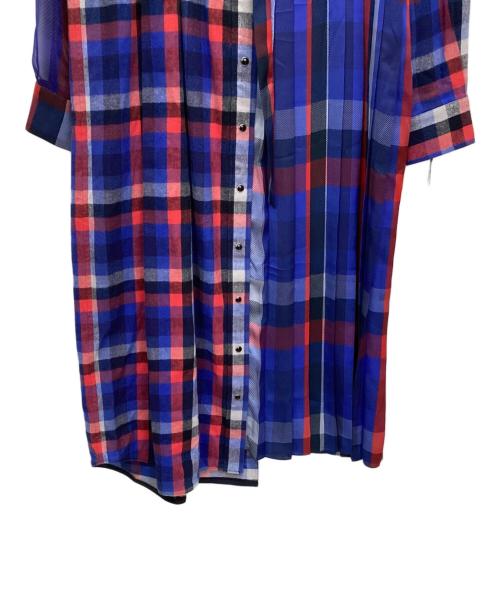 sacai（サカイ）sacai (サカイ) 異素材ドッキング ワンピース ブルー サイズ:2 未使用品の古着・服飾アイテム