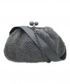 WEEKEND Max Maraウィークエンド マックスマーラ）の古着「がま口ボアチェーンショルダーバッグ」｜グレー