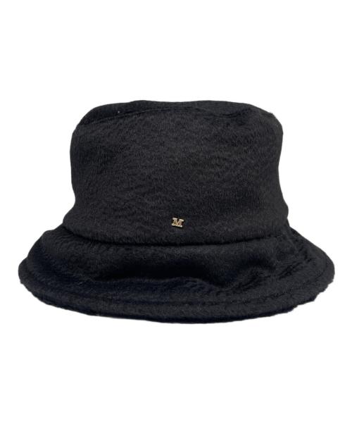 MaxMara（マックスマーラ）MaxMara (マックスマーラ) テディベア バケットハット ブラック サイズ:57 未使用品の古着・服飾アイテム