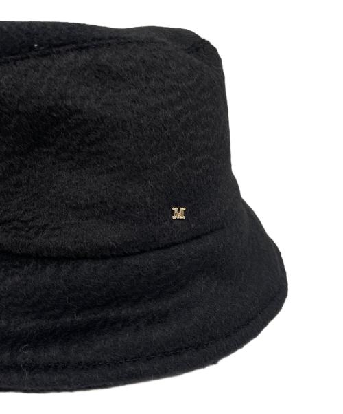 MaxMara（マックスマーラ）MaxMara (マックスマーラ) テディベア バケットハット ブラック サイズ:57 未使用品の古着・服飾アイテム