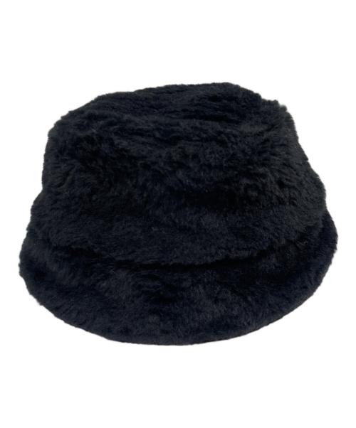 MaxMara（マックスマーラ）MaxMara (マックスマーラ) テディベア バケットハット ブラック サイズ:57 未使用品の古着・服飾アイテム