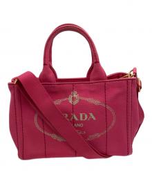 PRADA（プラダ）の古着「2WAYキャンバスバッグ」｜ピンク