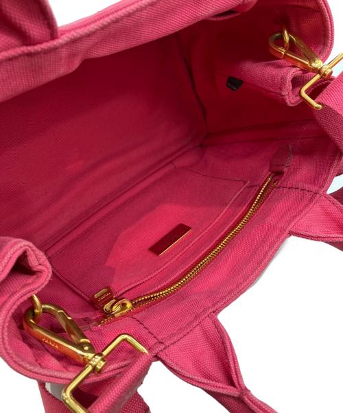 PRADA（プラダ）PRADA (プラダ) 2WAYキャンバスバッグ ピンクの古着・服飾アイテム