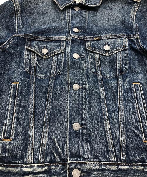 POLO RALPH LAUREN（ポロ・ラルフローレン）POLO RALPH LAUREN (ポロ・ラルフローレン) フェイデッド・デニム・トラッカー・ジャケット インディゴ サイズ:XSの古着・服飾アイテム