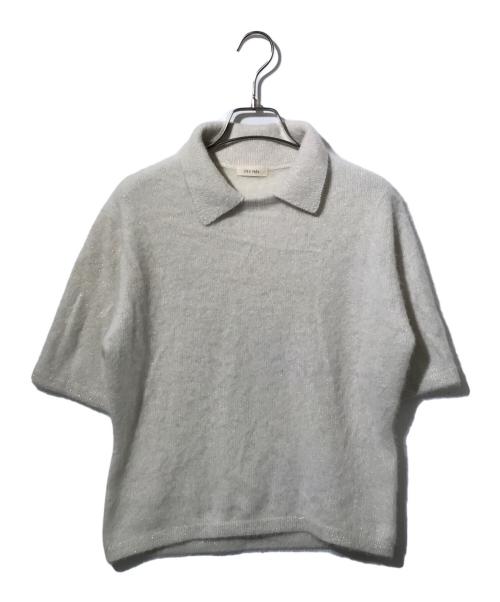 DES PRES（デ プレ）DES PRES (デ プレ) フォックスカシミヤ シャツカラープルオーバー ホワイト サイズ:Fの古着・服飾アイテム