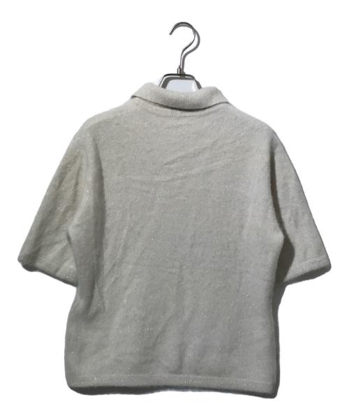 DES PRES（デ プレ）DES PRES (デ プレ) フォックスカシミヤ シャツカラープルオーバー ホワイト サイズ:Fの古着・服飾アイテム
