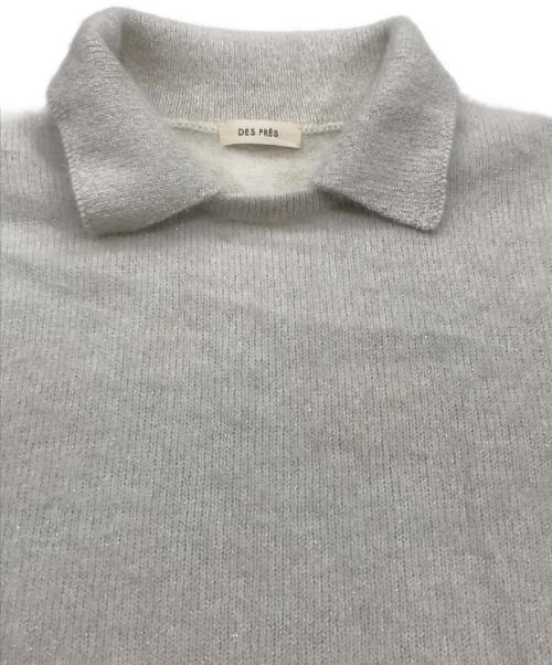 DES PRES（デ プレ）DES PRES (デ プレ) フォックスカシミヤ シャツカラープルオーバー ホワイト サイズ:Fの古着・服飾アイテム
